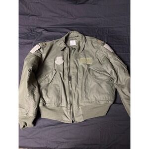 US Military Cold Weather High Temperature Resistant Flight Jacket Green Bomber L